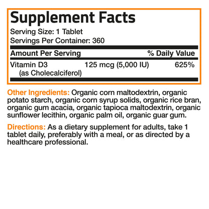 Bronson Vitamin D3 5,000 IU (1 Year Supply) for Immune Support, Healthy Muscle BronsonBuy Supplements Australia
