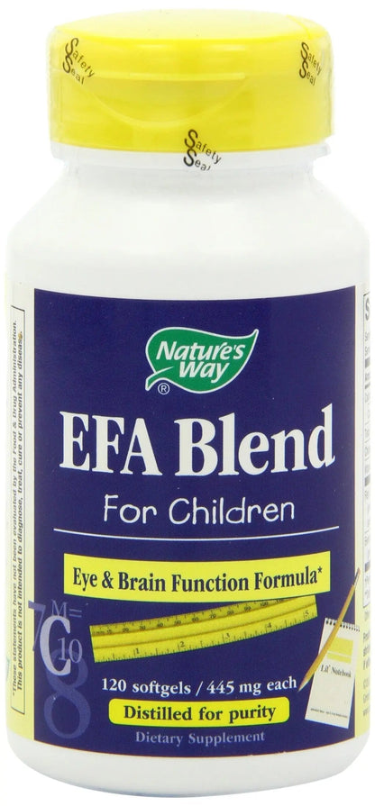 Nature's Way EFA Blend for Kids with vitamin E, Supports Eye and Brain Function*, 120 Softgels Nature's WayBuy Supplements Australia