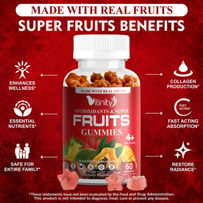 VITINITY Made with Real Super Fruits Delicious Gummy Supplement,Men,Women & Kids VITINITYBuy Supplements Australia