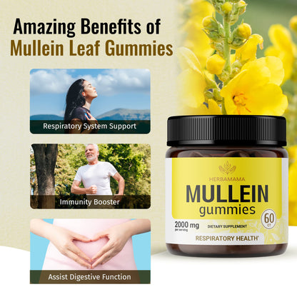 HERBAMAMA Mullein Gummies - Mullein Leaf Dietary Supplement for Respiratory HERBAMAMABuy Supplements Australia
