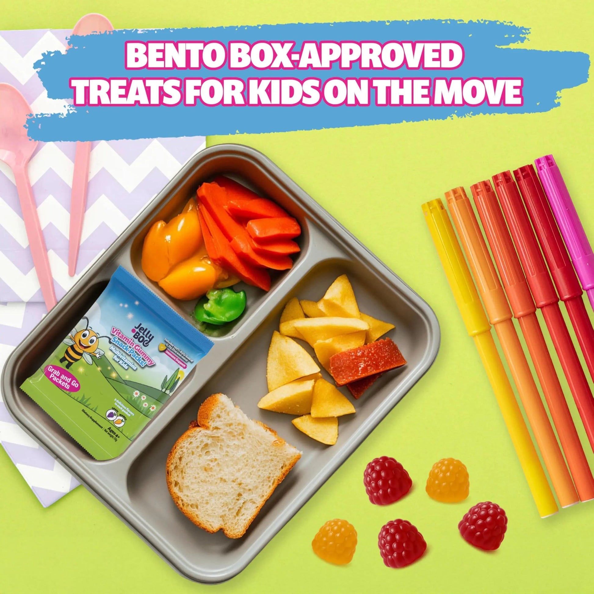 Kids Daily Multivitamin - Healthy Snacks For Kids – No Sugar, No Dyes, Monk Fruit Sweetened, Vegan, Gluten-Free- 100% Daily Value of Vitamins C, D3, Zinc Jelly.Boo