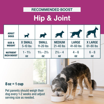 JustFoodForDogs JustFresh Boosts Hip & Joint Support Dog Food Toppers with Glucosamine to Support Hip Mobility & Joint Flexibility, Human-Grade Fresh Pet Meal Booster, 8 oz Pouches - 8 Pack JustFoodForDogsBuy Supplements Australia