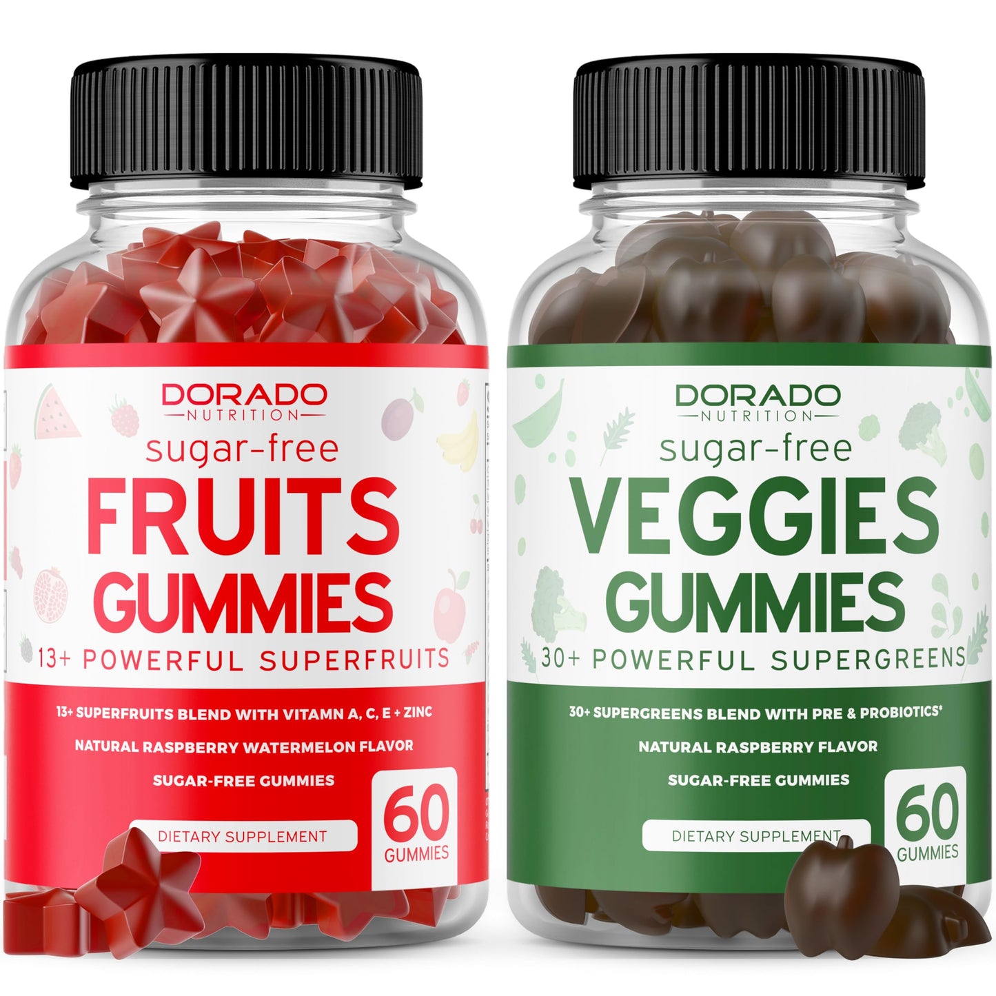 Fruit and Veggies Supplement (120 Gummies) - Premium Sugar-Free Superfood Super Green & Fruit Gummies for Adults - Immunity Support for Men & Women - Non GMO, Vegan Safe & Made in USA DORADO NUTRITIONBuy Supplements Australia