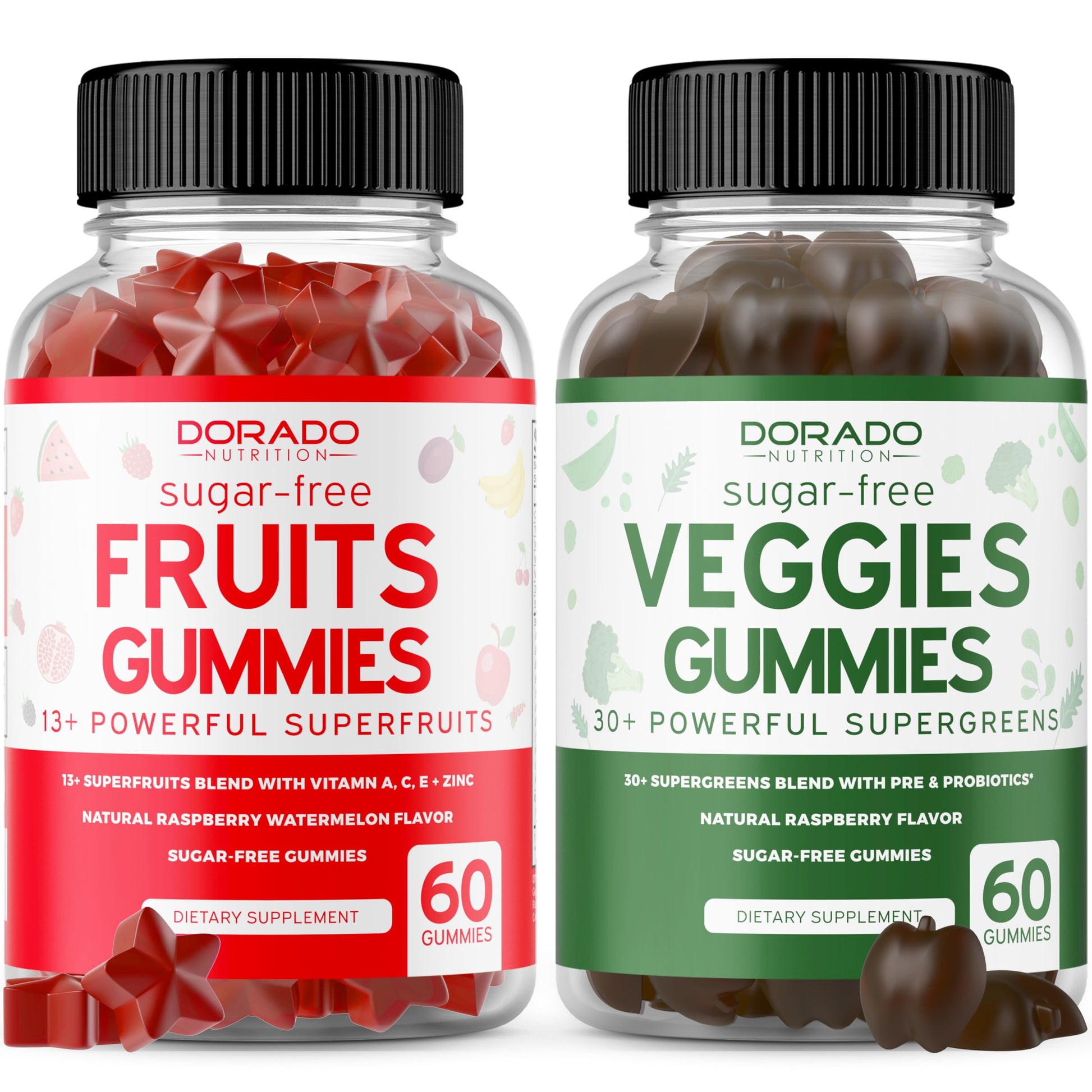 Fruit and Veggies Supplement (120 Gummies) - Premium Sugar-Free Superfood Super Green & Fruit Gummies for Adults - Immunity Support for Men & Women - Non GMO, Vegan Safe & Made in USA DORADO NUTRITIONBuy Supplements Australia