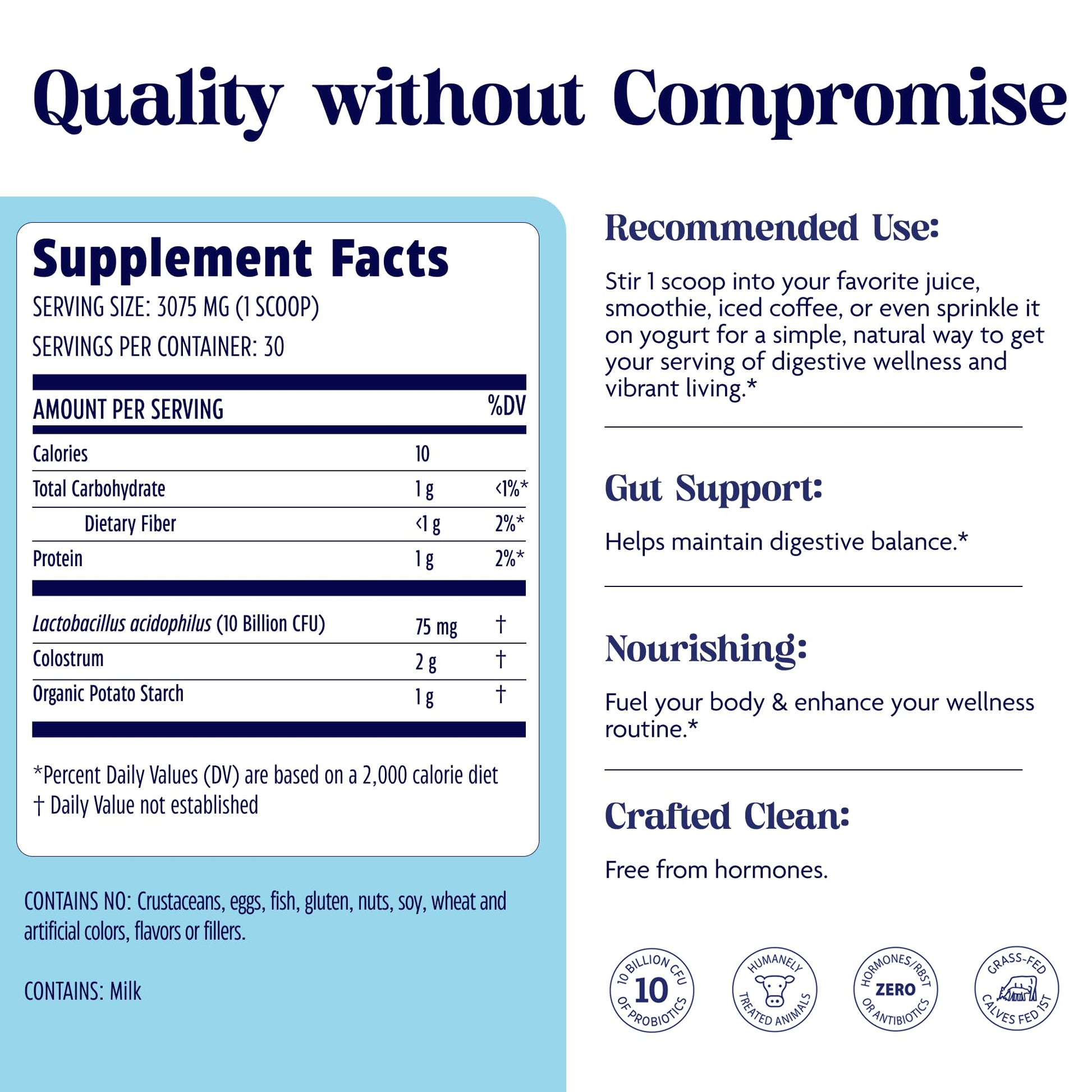 Enzymedica Colostrum + Probiotics Powder Supplement - Grass Fed Bovine Colostrum for Women & Men, Peptide & Lactoferrin Support, Promotes Hair, Skin, Nails, Immune & Gut Health, Gluten Free - 3.25 oz EnzymedicaBuy Supplements Australia
