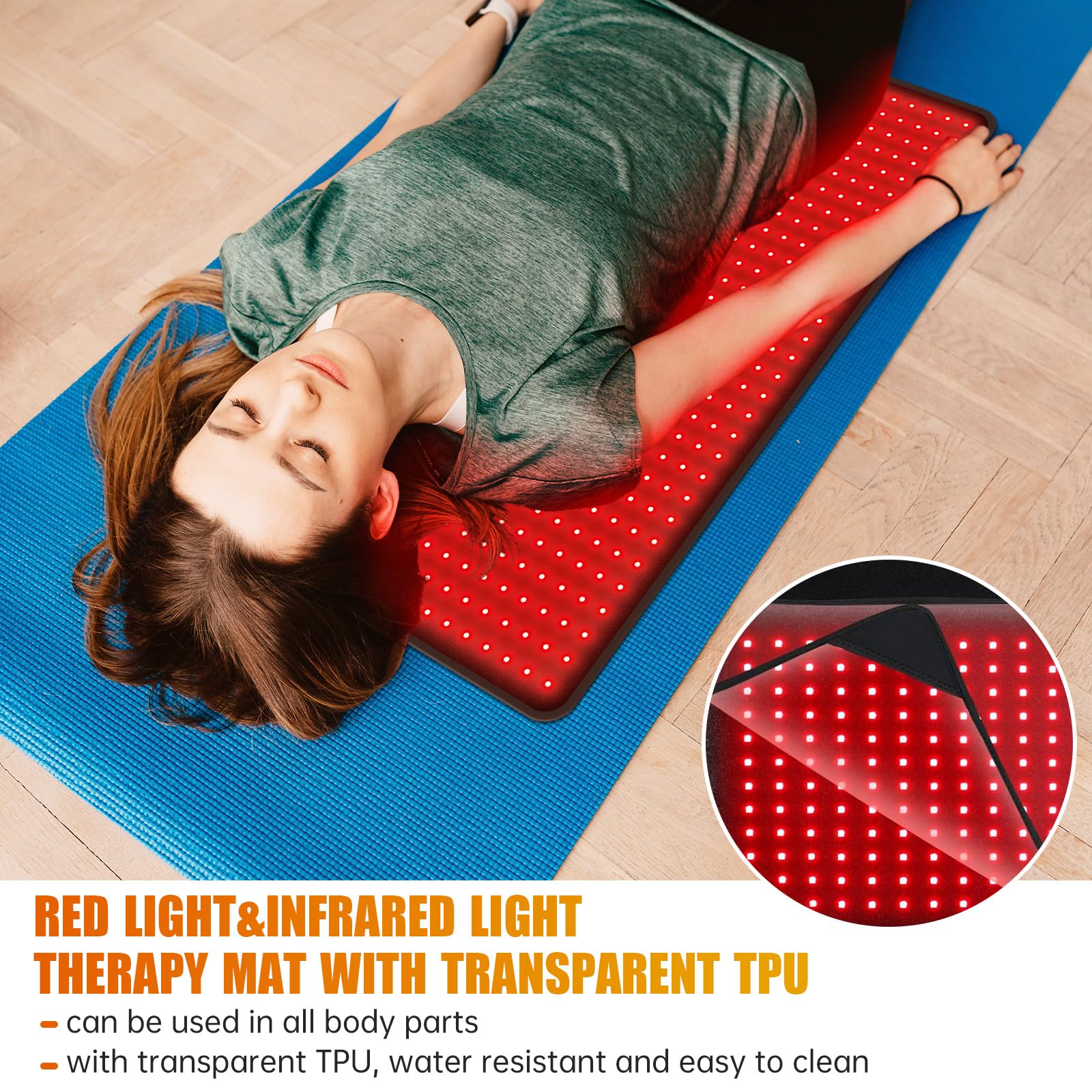 LED Red Light Therapy Pad Upgraded Large Size 660nm Red Light and 850nm Near Infrared Light AOCAAUPBuy Supplements Australia