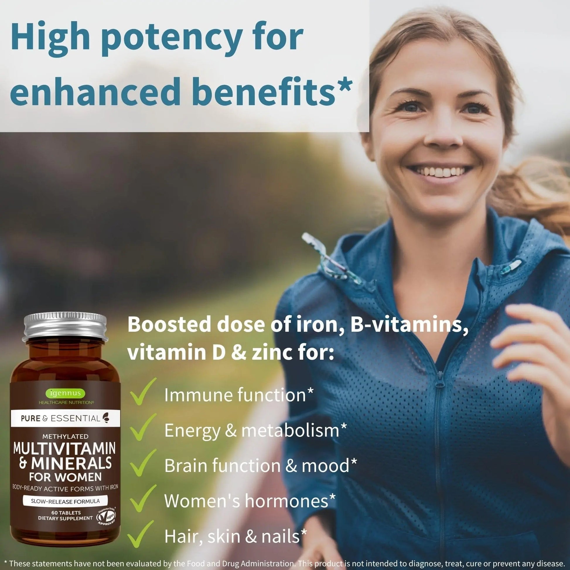 Multivitamin & Minerals for Women + Advanced Kids Multivitamin Gummy Vegan Bundle, with Methylated B-Vitamins, Vitamin A, C, D3 & E Igennus Healthcare Nutrition