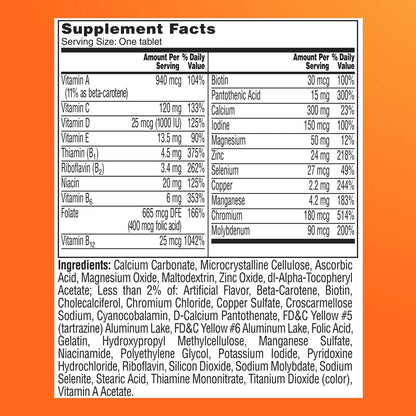 One A Day Multivitamin for Women 50 and Over Tablets, Womens Multivitamin 50 plus with Vitamins D, C, E, Zinc & Biotin, Daily Vitamins for Woman 50+, 65 Ct ONE A DAY