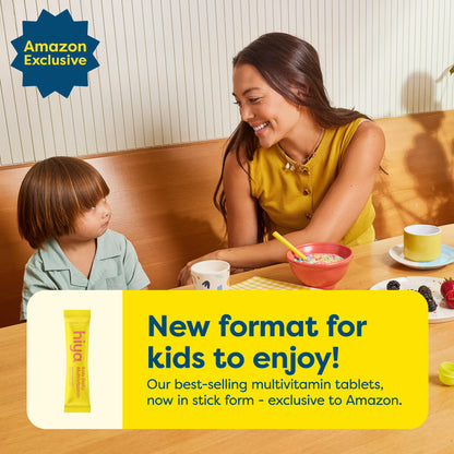 Hiya Kids Multivitamin – 15+ Essential Vitamins & Minerals with Fruits & Veggies for Ages 2+, Supports Growth, Development & Immune