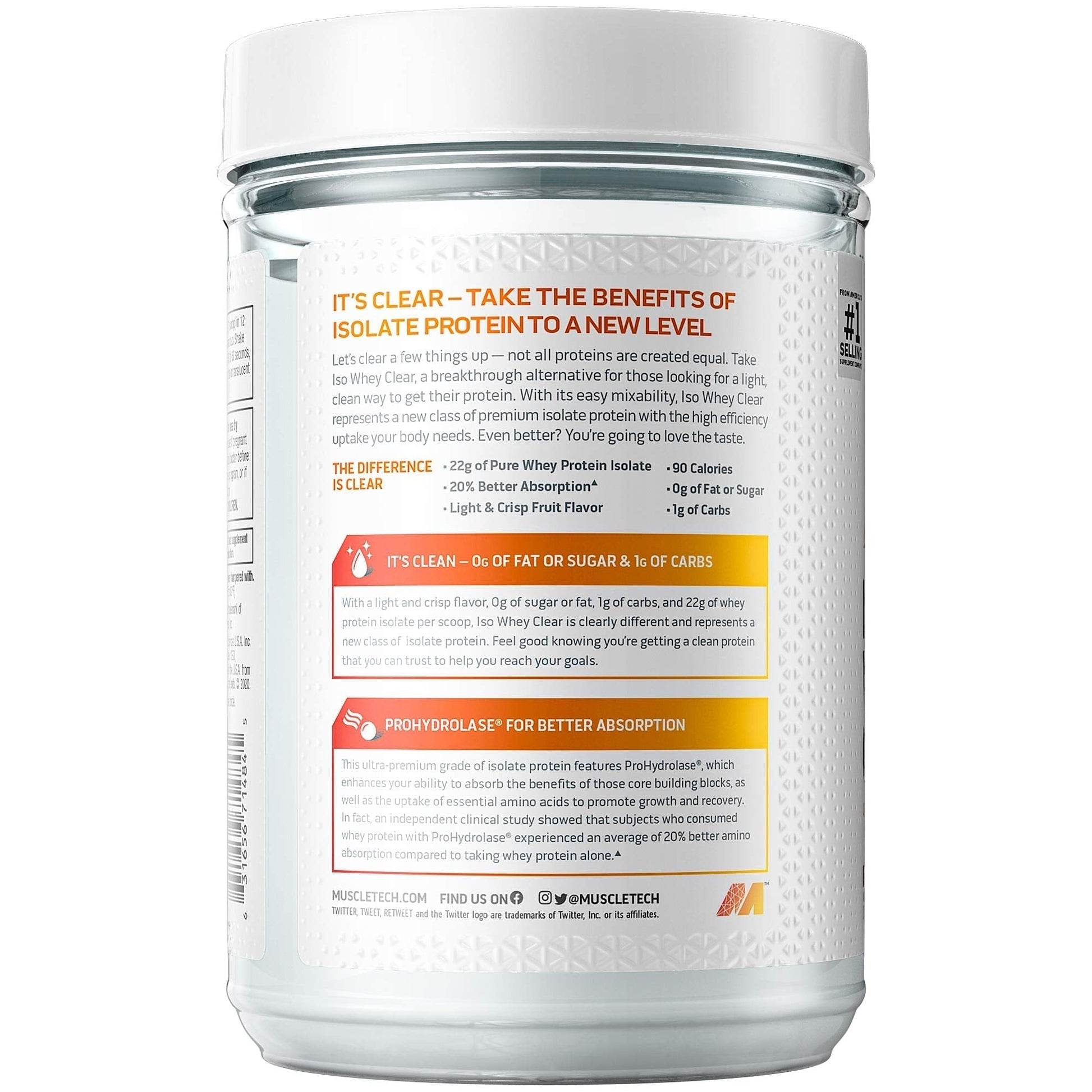 Whey Protein Powder MuscleTech Clear Whey Protein Isolate Whey Isolate MuscletechBuy Supplements Australia