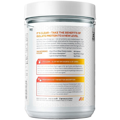 Whey Protein Powder MuscleTech Clear Whey Protein Isolate Whey Isolate MuscletechBuy Supplements Australia
