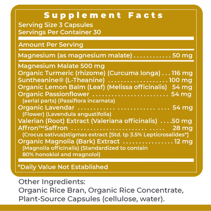 Premier Research Labs Tranquinol - Natural Sleep Aid Supplement for Deep Sleep Support and Calm Mind | Magnesium, Turmeric, Lemon Balm & Saffron Extract - Pure Vegan - 90 Plant-Source Capsules Premier Research LabsBuy Supplements Australia