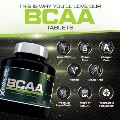 BCAA 1000mg - 425 Vegan Tablets - 3000mg Daily Serving - 141 Day Supply - 2:1:1 BCAAs Xellerate NUTRITIONBuy Supplements Australia