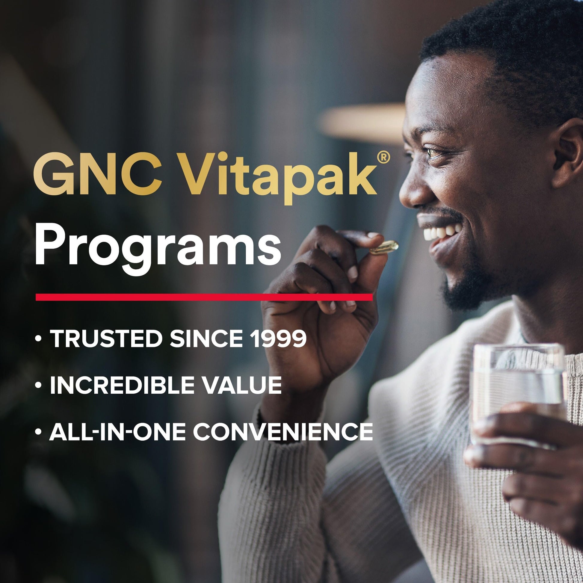 GNC Men's 30+ Vitapak Program | 5-in-1 Daily Multivitamins and Minerals | Supports Healthy Bones and Stress Relief | 30 Servings GNCBuy Supplements Australia