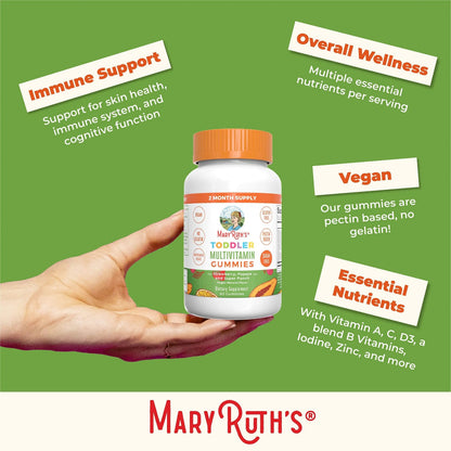 MaryRuth Organics Sugar Free Vitamin Gummies for Kids Age 2 | 2 Month Supply Multivitamin with Vitamin C, D3, Zinc | 1 Gummy Per Day | Toddler Vitamins MaryRuth OrganicsBuy Supplements Australia