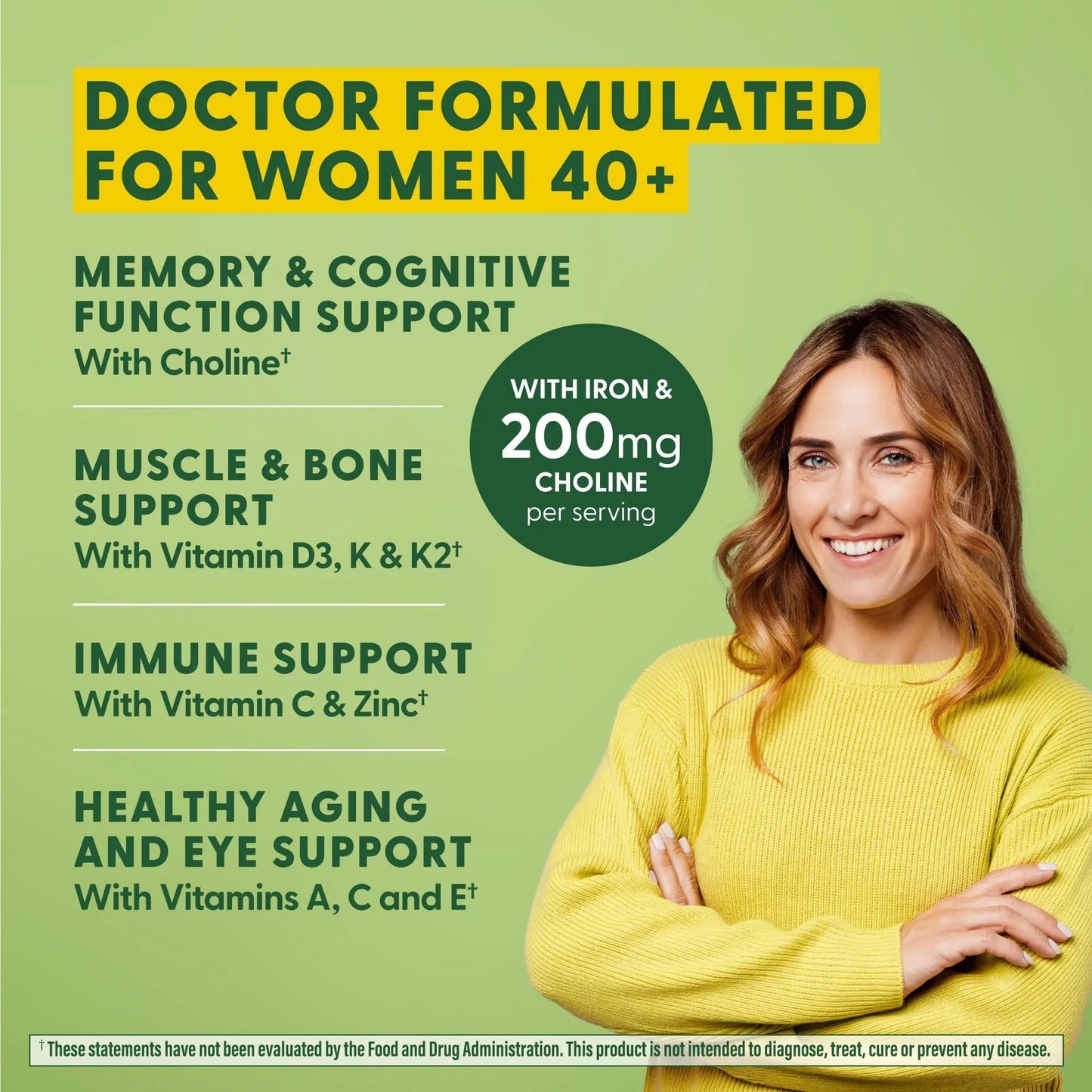 MegaFood Women's 40+ Multivitamin - Multivitamin Supplement for Women with Iron, Vitamins C, B12, K2, A, B6, Choline, and more MegaFoodBuy Supplements Australia