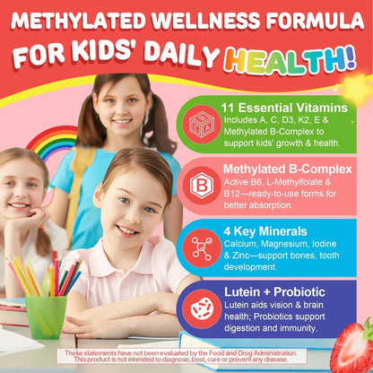 NEVISS Kids Multivitamin Gummies & Probiotics for Kids Teen + Veggie & Fruit Fiber Gummies NEVISSBuy Supplements Australia