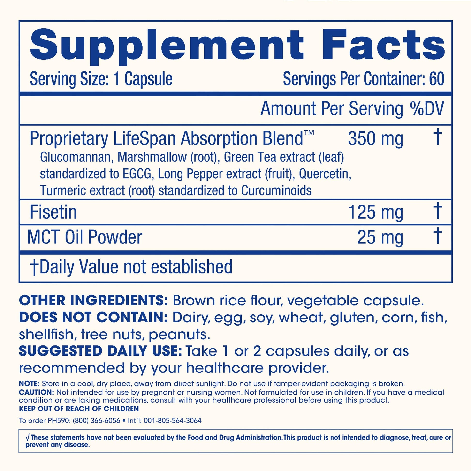 ProHealth Fisetin Supplements-15X Better Absorption from Polyphenol Blend + MCT Oil. 3rd Party Tested Pure. USA Manufactured. Powerful Antioxidant + Senolytic. Fisetin Supplement 125mg X 60 Servings ProHealthBuy Supplements Australia
