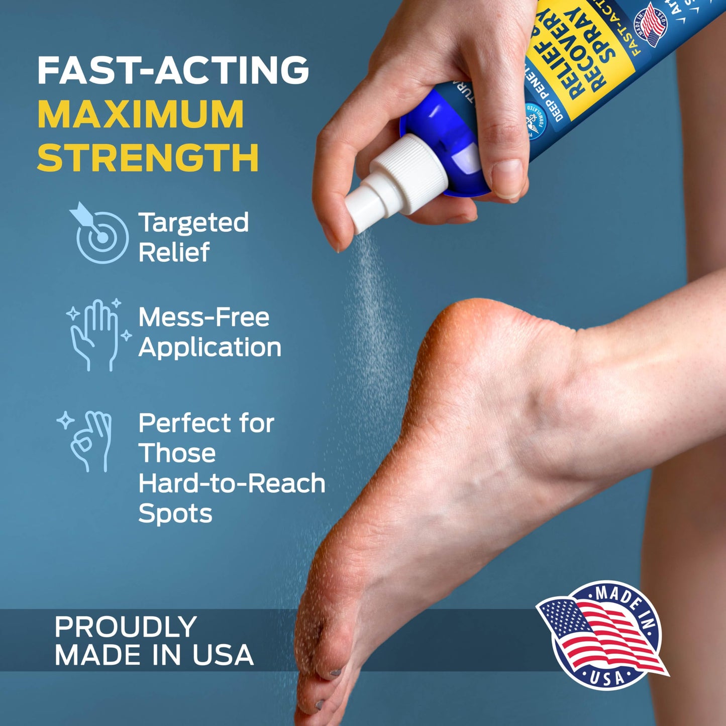 OWELL NATURALS Deep Penetrating Pain Relief Liquid Spray, Fast-Acting, Long Lasting, Natural Relief for Muscle Aches, Joint Pain, Stiffness, Quick Dry Formula, 3.5 oz Owell NaturalsBuy Supplements Australia