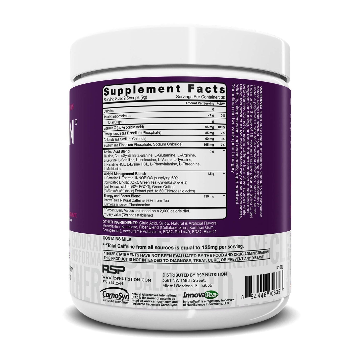 RSP NUTRITION AminoLean Pre Workout Energy (BlackBerry Pomegranate 30 Servings) with AminoLean Recovery Post Workout Boost (Blood Orange 30 Servings)