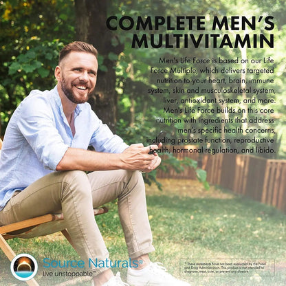Source Naturals Men's Life Force Multiple Daily Multivitamin & Immune Health Supplement - 13 Essential Vitamins, Nutrients & Minerals - 180 Tablets Source Naturals