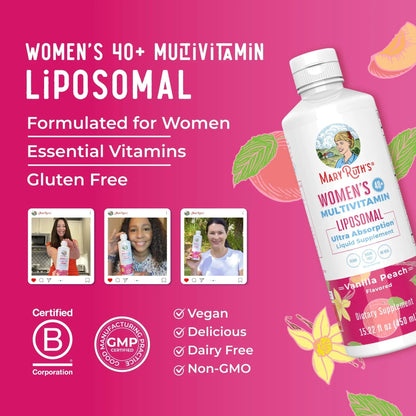 MaryRuth Organics Multivitamin for Women 40+, Womens Multivitamin Liposomal, Immune Support Supplement MaryRuth OrganicsBuy Supplements Australia