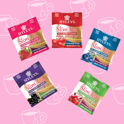 Hyleys Slim Tea 5 Flavor Assortment - Weight Loss Herbal Supplement Cleanse Hyleys TeaBuy Supplements Australia
