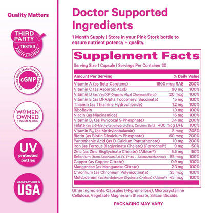 Pink Stork Total Women's Multivitamin - 19 Essential Vitamins for Women & Nutrients – Energy, Metabolism, Hormone, Immune & Mood Support Pink StorkBuy Supplements Australia