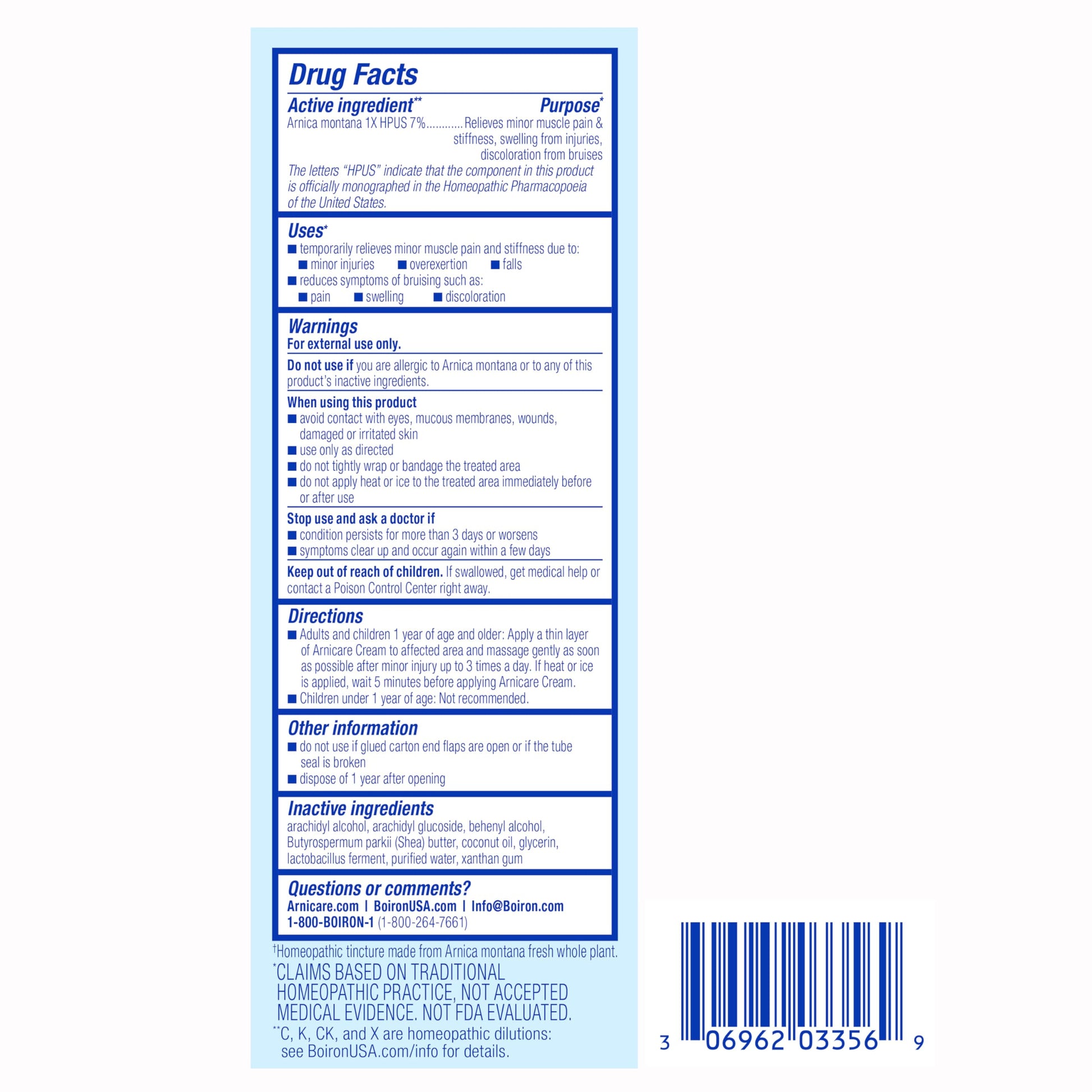 Boiron Arnicare Cream Natural Soothing Relief for Joint Pain, Muscle Pain, Swelling, Soreness, and Stiffness - Fast Absorbing and Fragrance-Free - 2.5 oz BoironBuy Supplements Australia