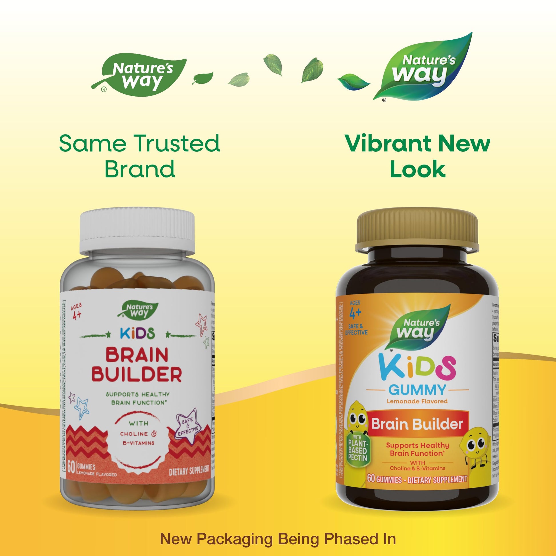 Nature's Way Kids Brain Supplement Gummies, Supports Healthy Brain Function*, Lemonade Flavored, 60 Gummies Nature's WayBuy Supplements Australia