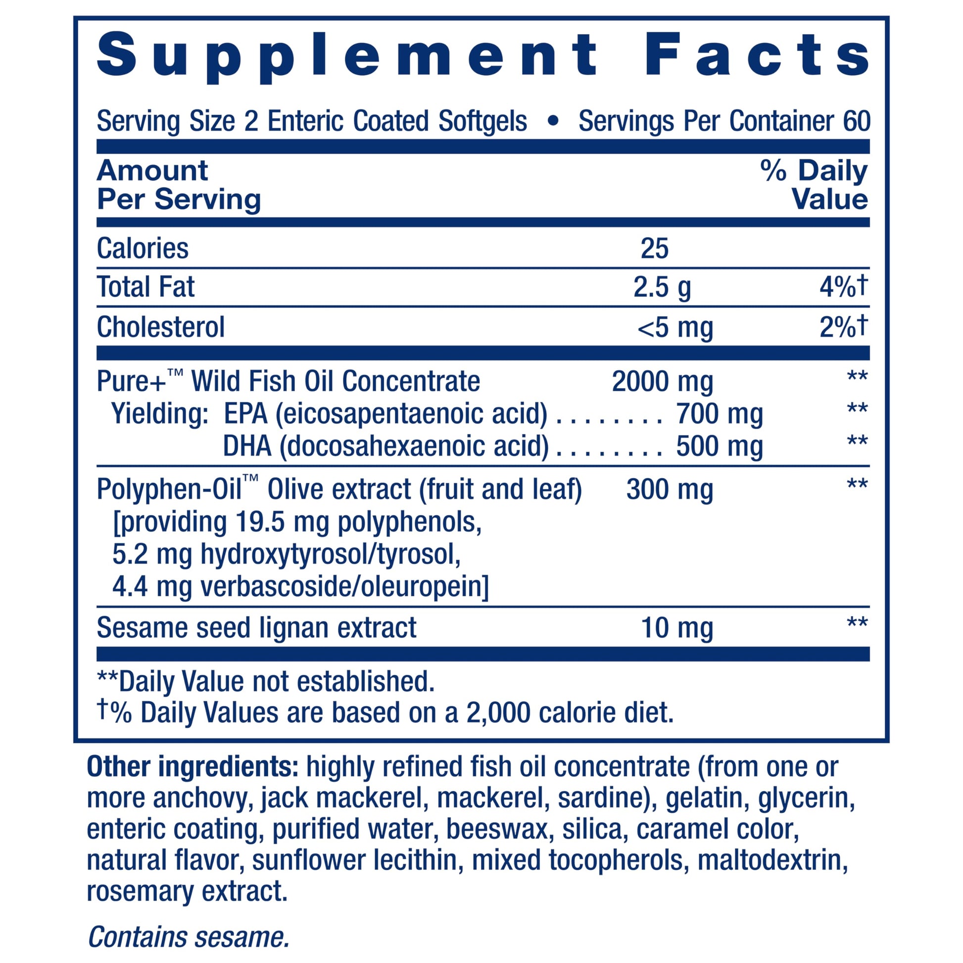 Life Extension Super Omega-3 EPA/DHA Fish Oil, Sesame Lignans & Olive Extract – Heart Health, Brain Health, Inflammation Health Support, Gluten-Free, Enteric-Coated, Non-GMO, 120 Softgels Life ExtensionBuy Supplements Australia