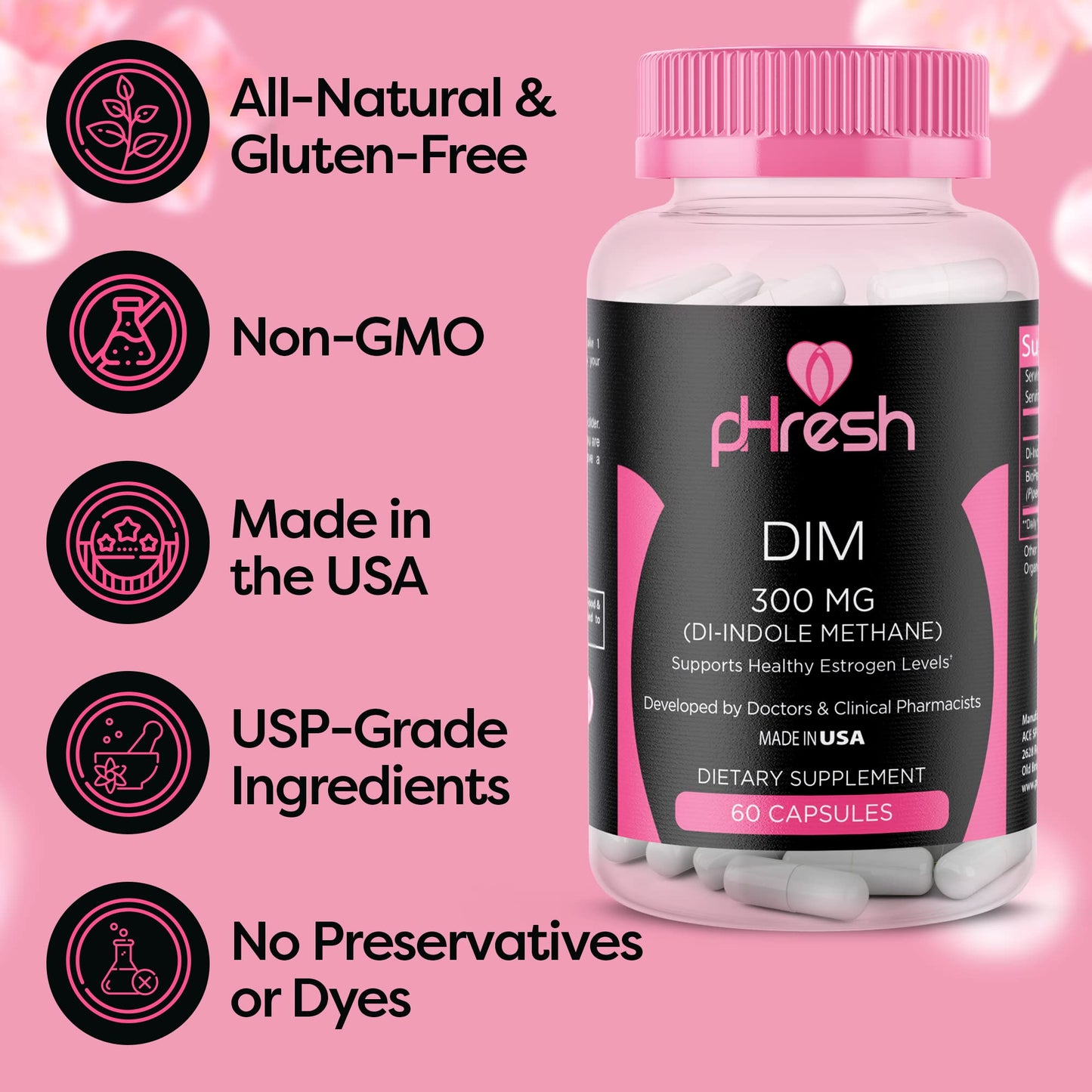 pHresh Boric Acid Suppositories and DIM Supplement ACE NUTRITIONBuy Supplements Australia
