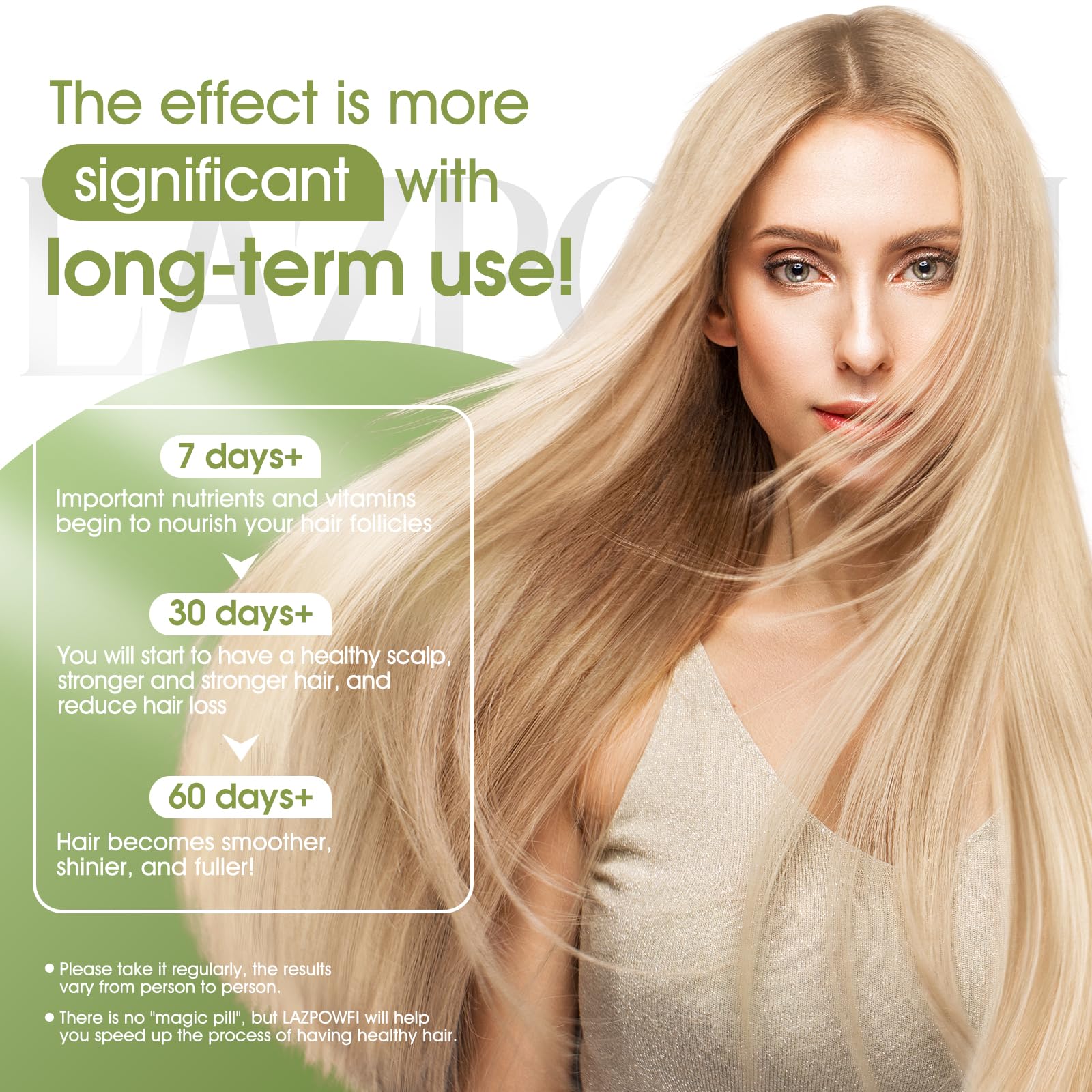 Lazpowfi Hair Growth Supplement, Biotin 10000mcg, 32-in-1 with Vitamin A, B3, C, Magnesium, Calcium, Hair Growth Products, Supports Hair & Nails Natural Growth Vitamins, for Women & Men - 30 Servings LazpowfiBuy Supplements Australia