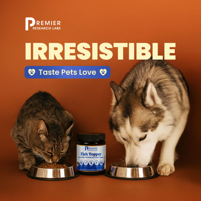 Premier Research Labs Fish Topper - Dried Dog Food Topper for Pets, Meal Mix Ins for Kibble, Supports Gut & Joint Health, Natural Source of Protein, Fermented, Grain Free, Non GMO - 16 oz Premier Research LabsBuy Supplements Australia