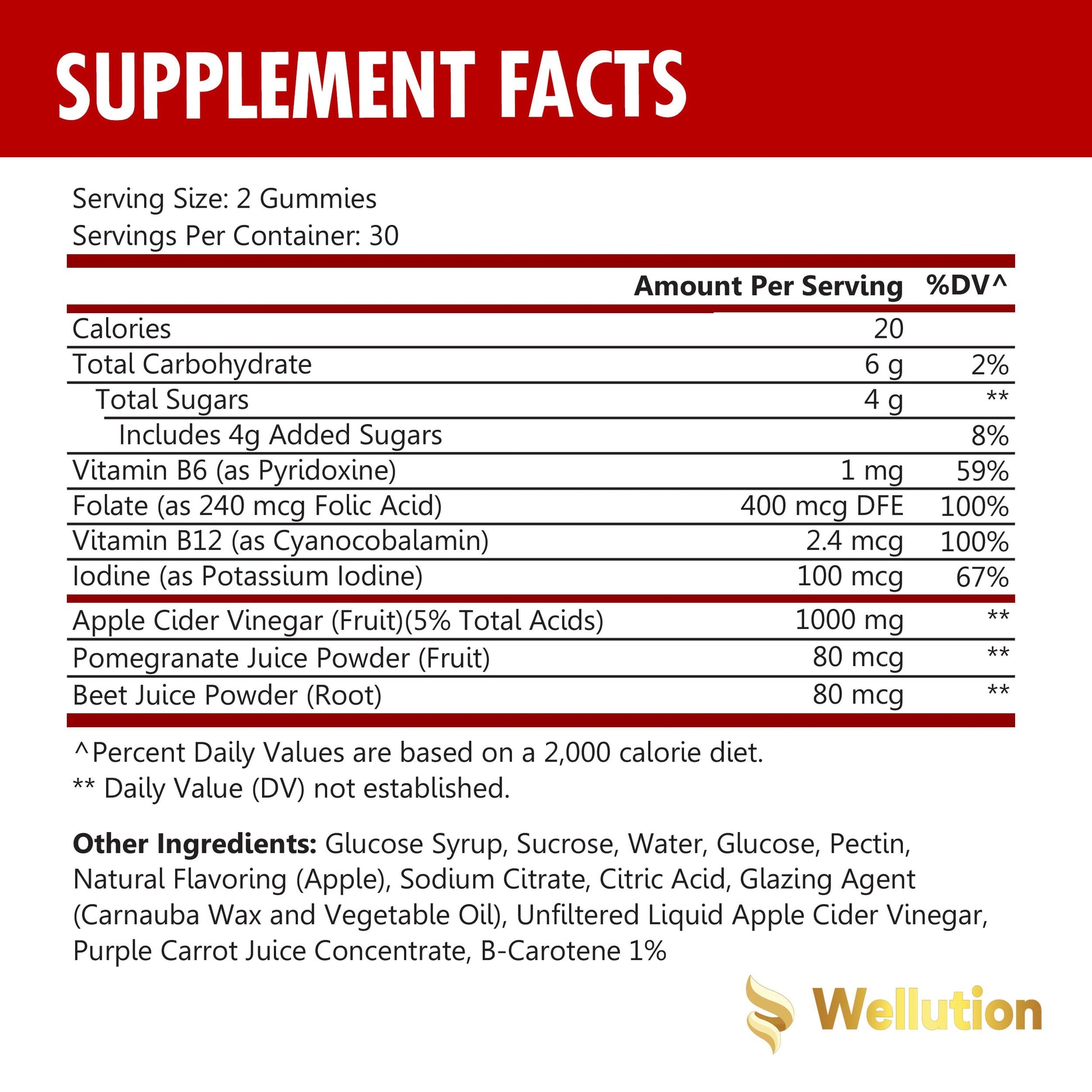 WELLUTION (2 Pack Gummies Apple Cider Vinegar - Formulated to Support Healthy Weight WELLUTIONBuy Supplements Australia