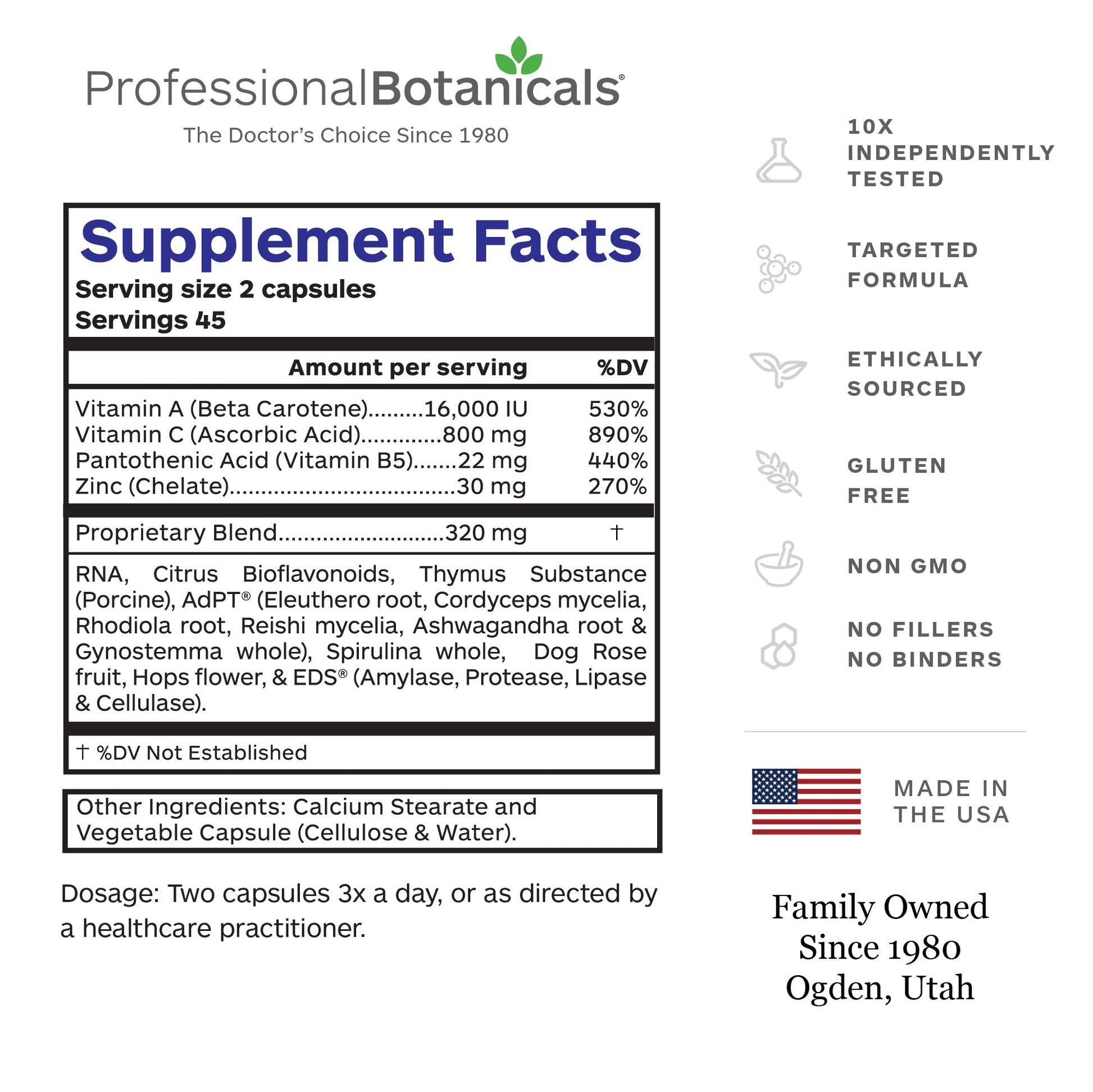 Professional Botanicals - Vegan Formulated Co-Resists - Synergistic Blend of Herbs and Powerful Nutrients that Supports the Immune System - 90 Vegetarian Capsules Professional BotanicalsBuy Supplements Australia