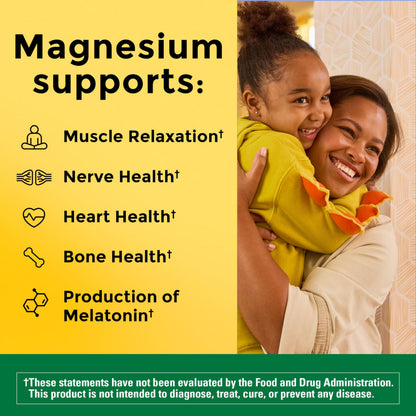 Nature Made Magnesium Glycinate 200 mg per Serving, Magnesium Supplement for Muscle, Heart, Nerve and Bone Support, 60 Magnesium Bisglycinate Capsules, 30 Day Supply Nature MadeBuy Supplements Australia