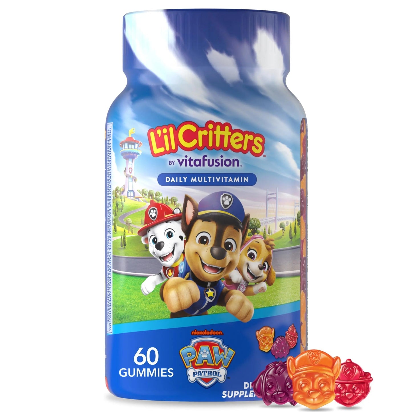 L’il Critters Paw Patrol Gummy Vites Daily Gummy Multivitamin for Kids, Vitamin C, D3 for Immune Support Cherry, Orange Lil CrittersBuy Supplements Australia