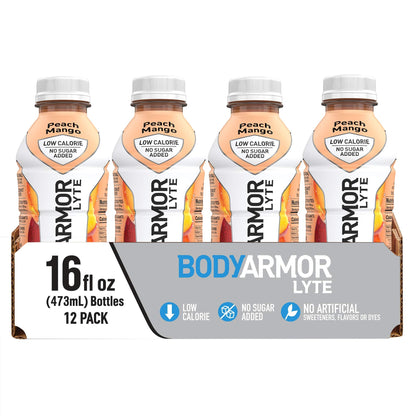 BODYARMOR LYTE Sports Drink Low-Calorie Sports Beverage, Peach Mango, Coconut BODYARMORBuy Supplements Australia