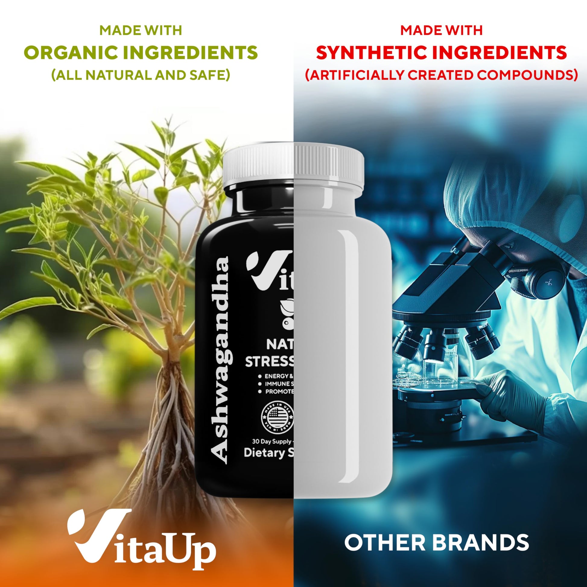 VitaUp Organic Ashwagandha Capsules 1310 mg - USA Made Ashwagandha Supplements VitaUpBuy Supplements Australia