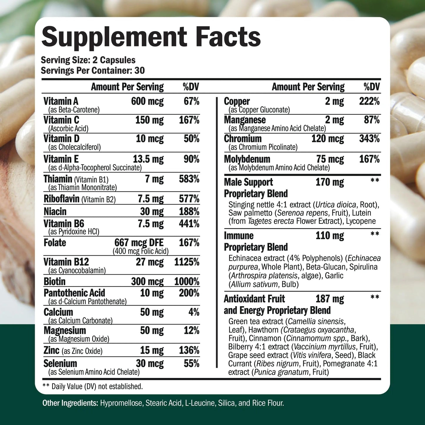 Vimerson Health Multivitamin for Men & Tongkat Ali for Men with Horny Goat Weed, Maca Root Powder, Tribulus Terrestris, Saw Palmetto Extract Vimerson Health