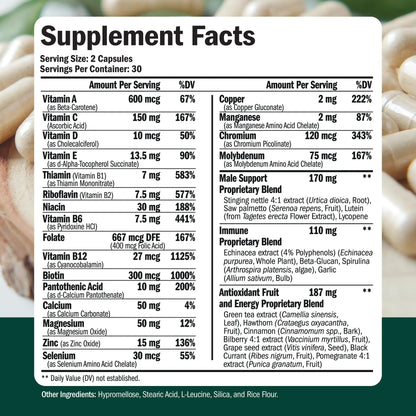 Vimerson Health Multivitamin for Men & Tongkat Ali for Men with Horny Goat Weed, Maca Root Powder, Tribulus Terrestris, Saw Palmetto Extract Vimerson Health