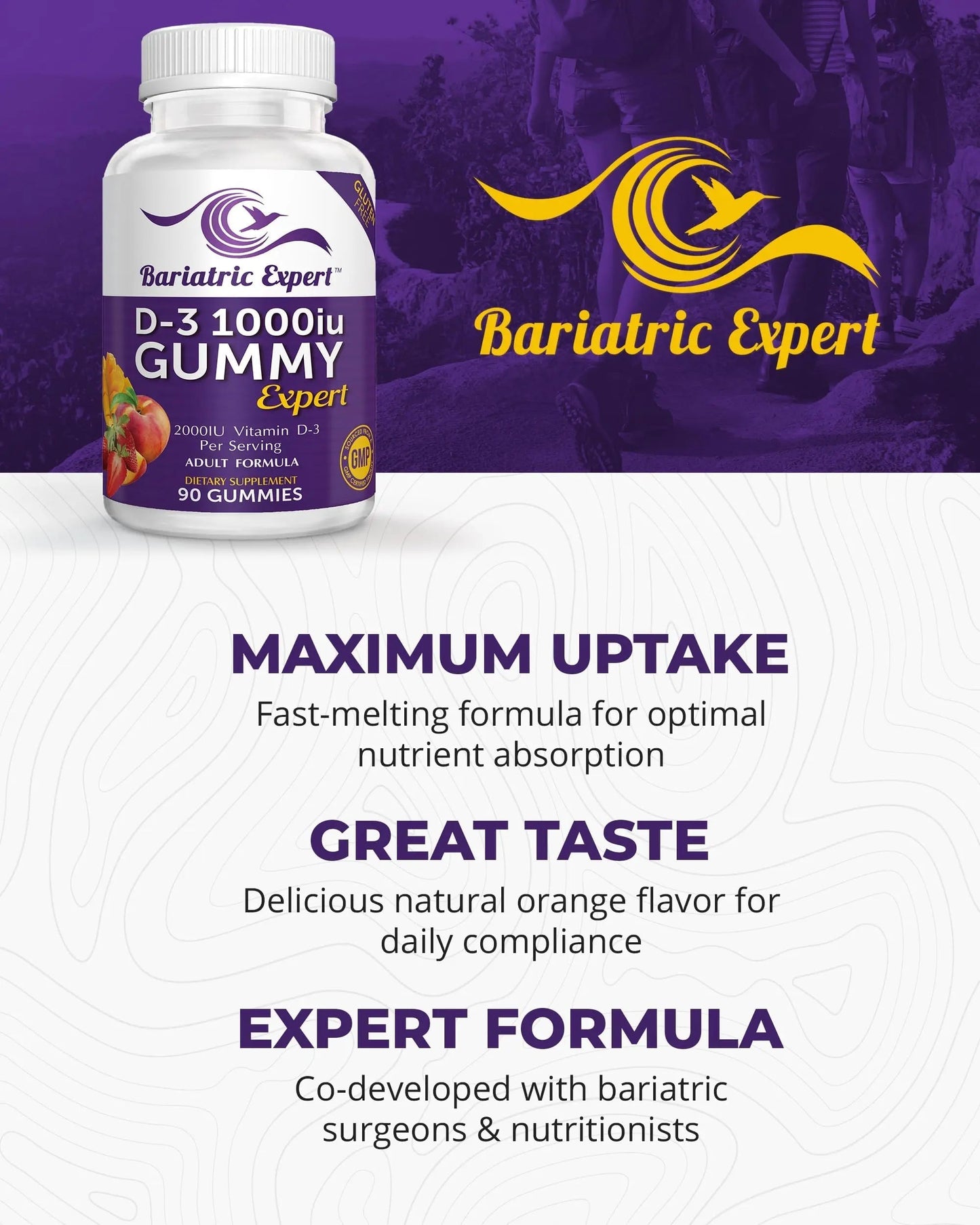 Bariatric Expert D3 Vitamin – Fast-Melting Dietary Supplement for Adults Post Bariatric Surgery, 90 Count Bariatric Food ExpertBuy Supplements Australia