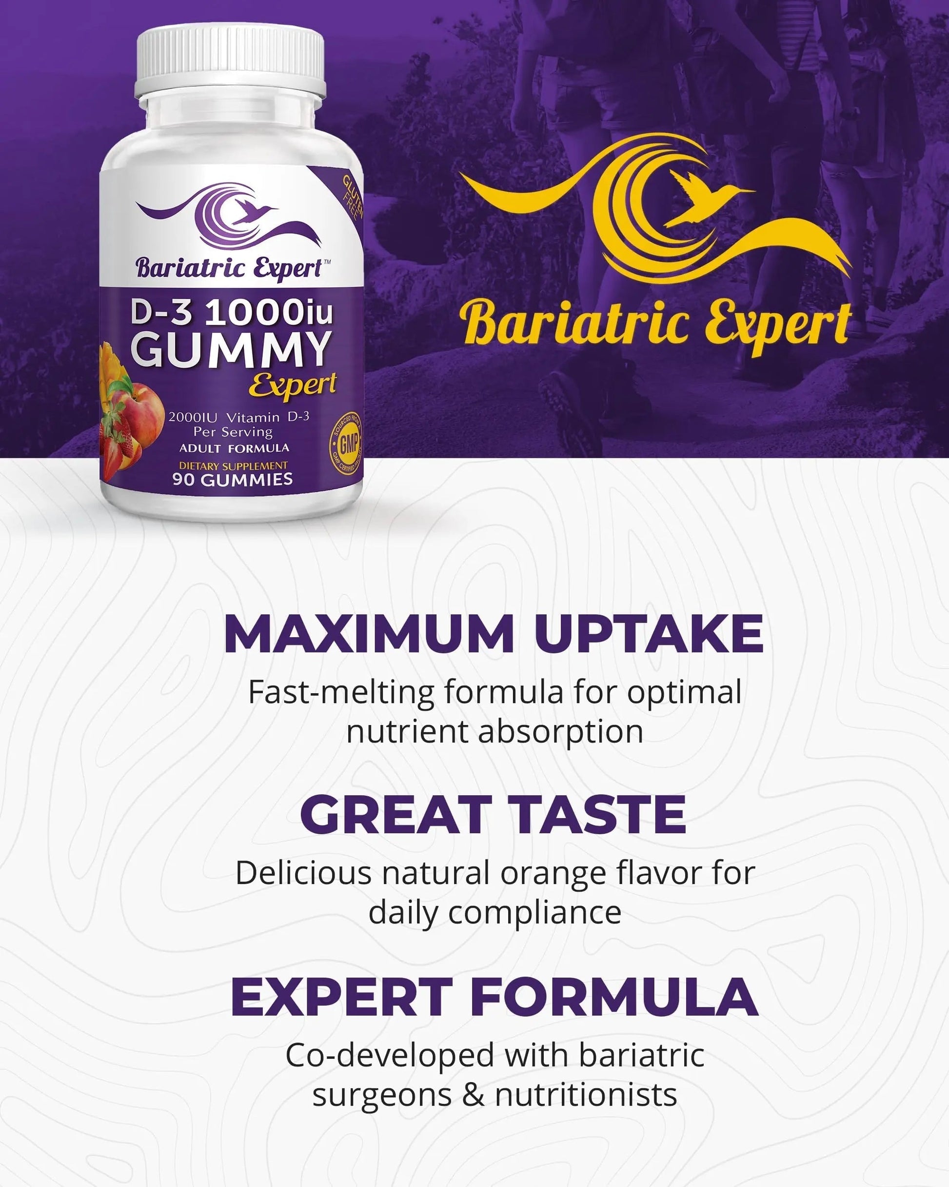 Bariatric Expert D3 Vitamin – Fast-Melting Dietary Supplement for Adults Post Bariatric Surgery, 90 Count Bariatric Food ExpertBuy Supplements Australia