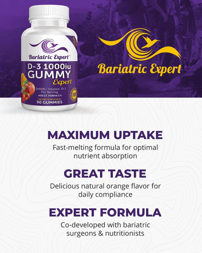 Bariatric Expert D3 Vitamin – Fast-Melting Dietary Supplement for Adults Post Bariatric Surgery, 90 Count Bariatric Food ExpertBuy Supplements Australia