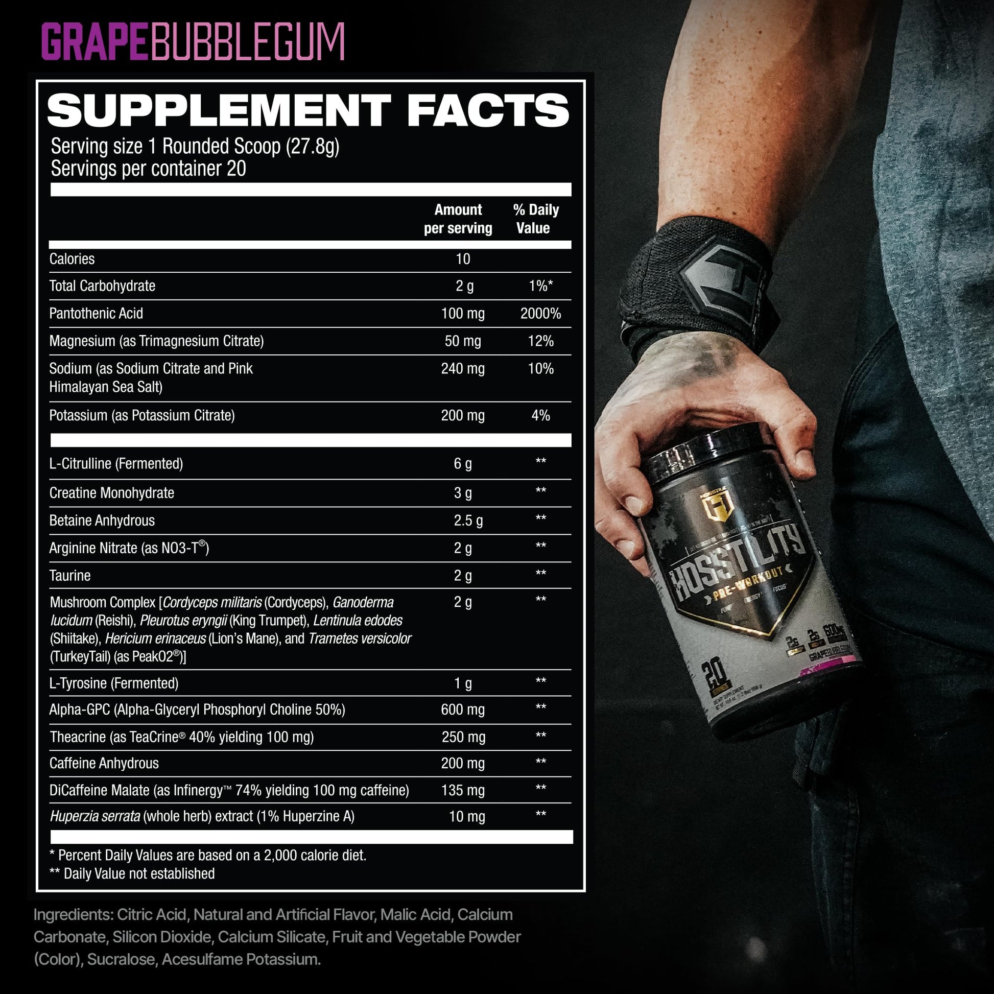 HOSSTILE Hosstility Pre Workout, All-in-One Pre Workout Powder for Men and Women HOSSTILEBuy Supplements Australia