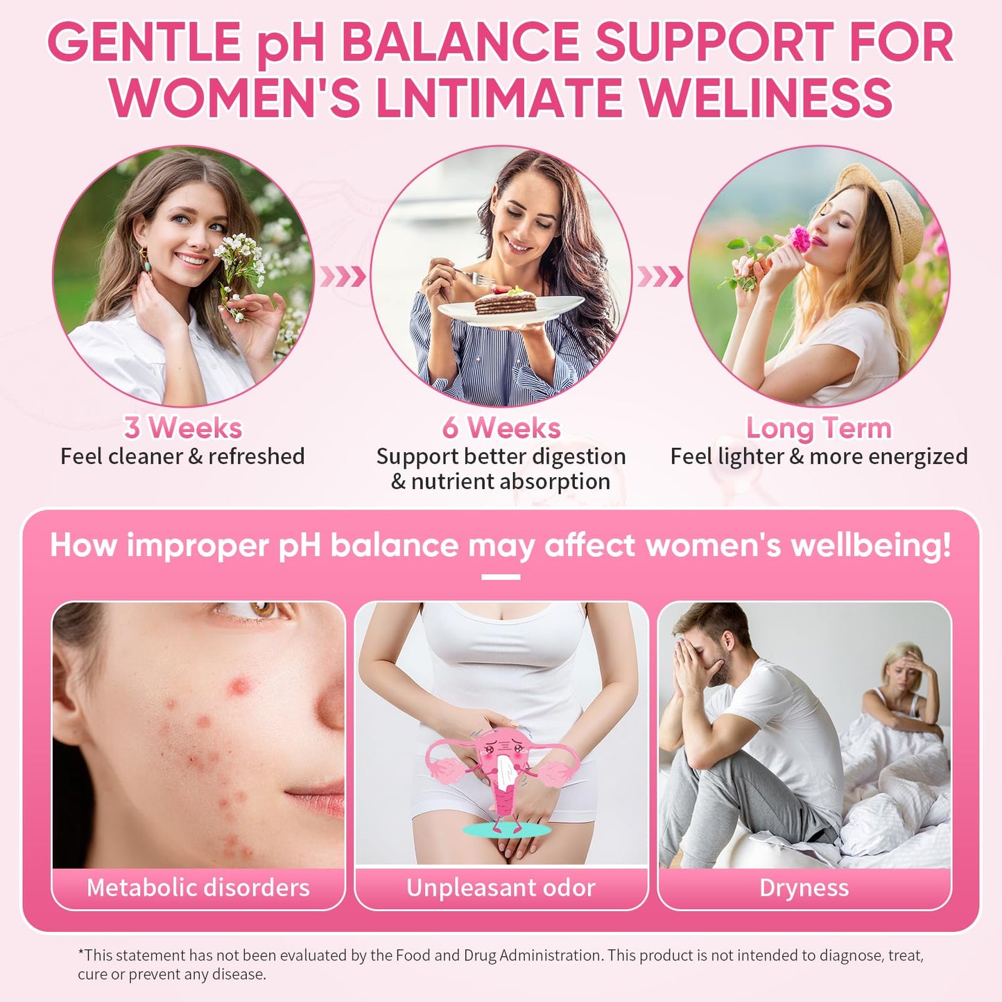 Feminine Probiotics Gummies with Slippery Elm - 60 Pineapple Gummies for Women ph Balance, Vaginal Probiotics Supports Flora, Gut Health & Immune System, Prebiotics & Lactobacillus Blend (Pineapple) BoqiaoBuy Supplements Australia