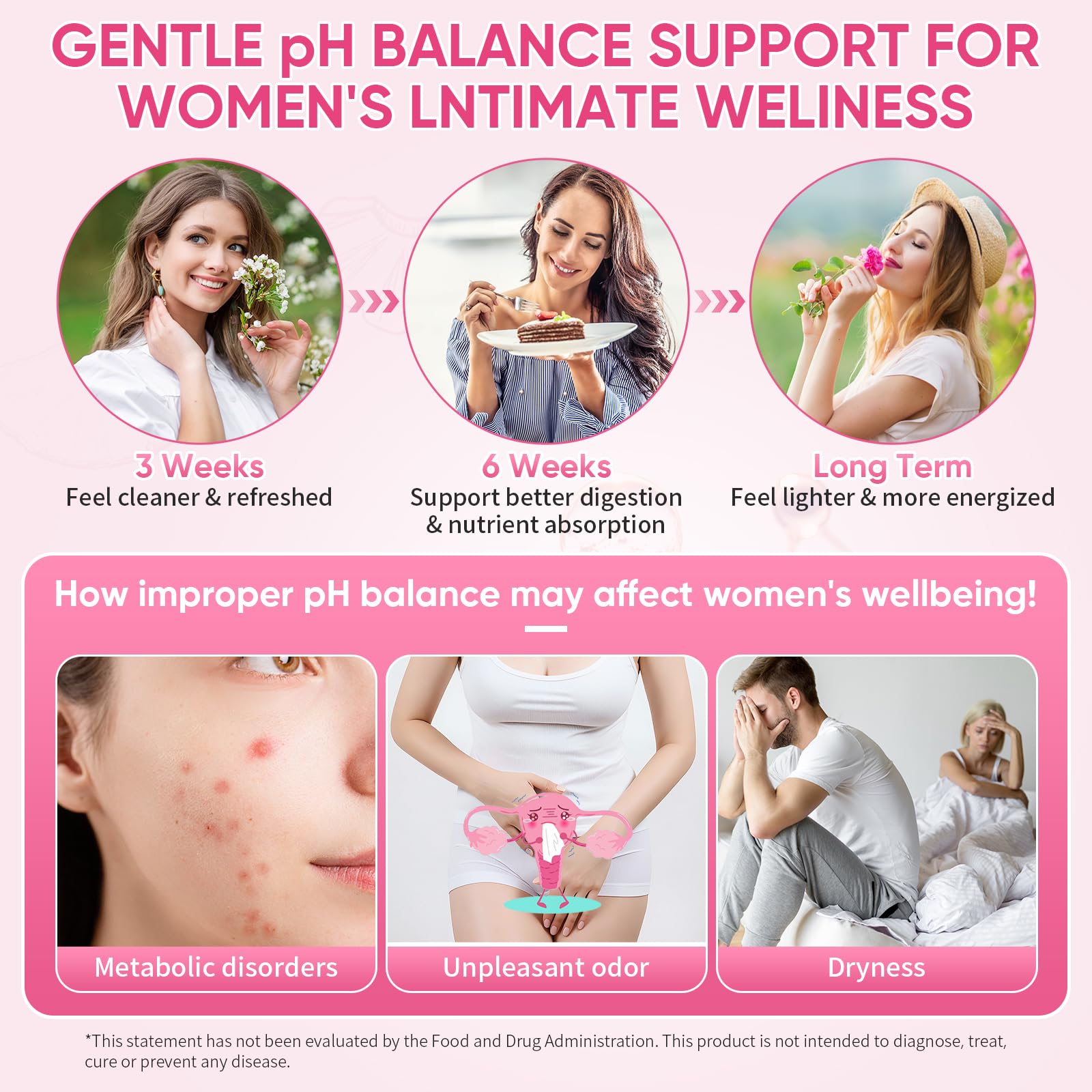 Feminine Probiotics Gummies with Slippery Elm - 60 Pineapple Gummies for Women ph Balance, Vaginal Probiotics Supports Flora, Gut Health & Immune System, Prebiotics & Lactobacillus Blend (Pineapple) BoqiaoBuy Supplements Australia
